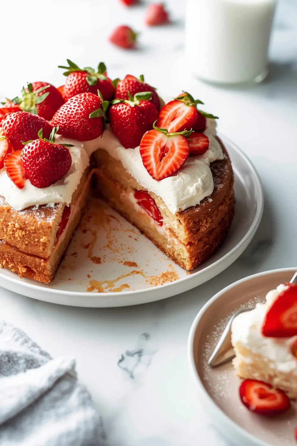 strawberry tres leches cake