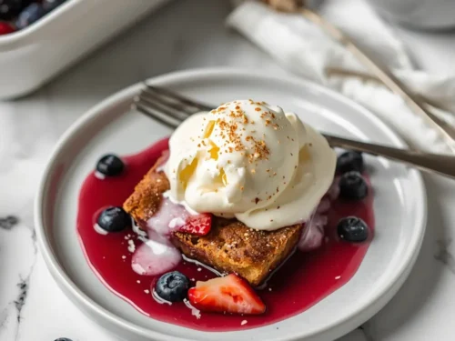 summer berry bread pudding