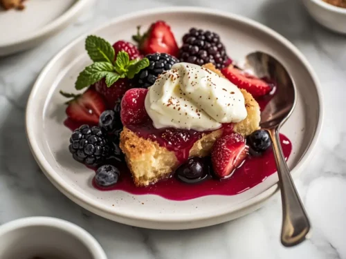summer berry bread pudding