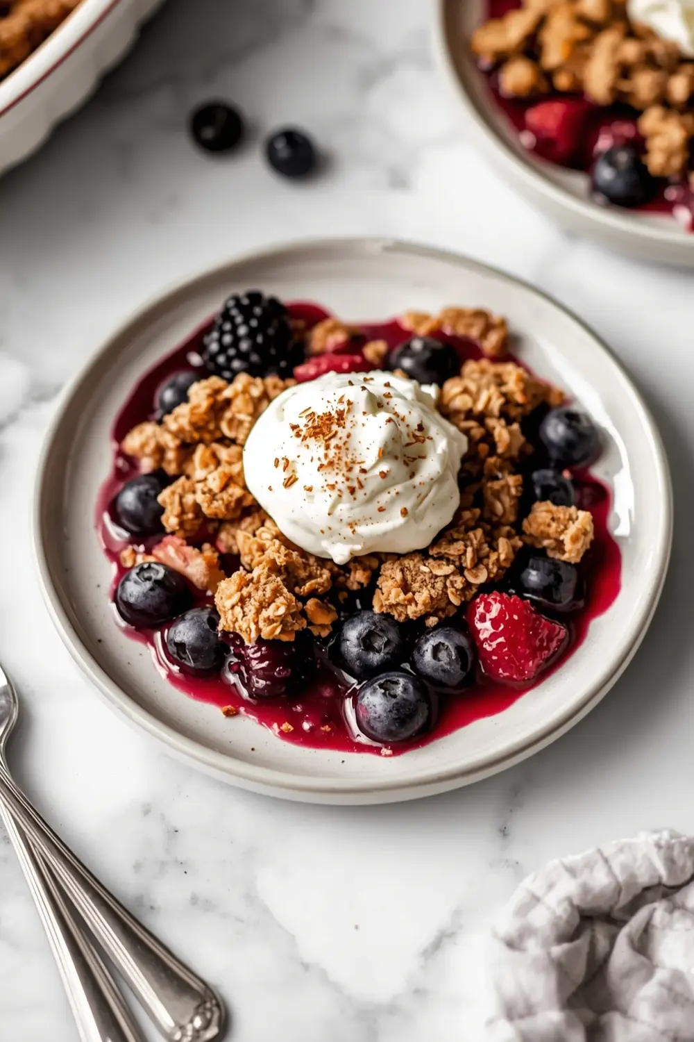 summer berry crumble