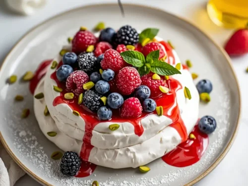 summer berry pavlova