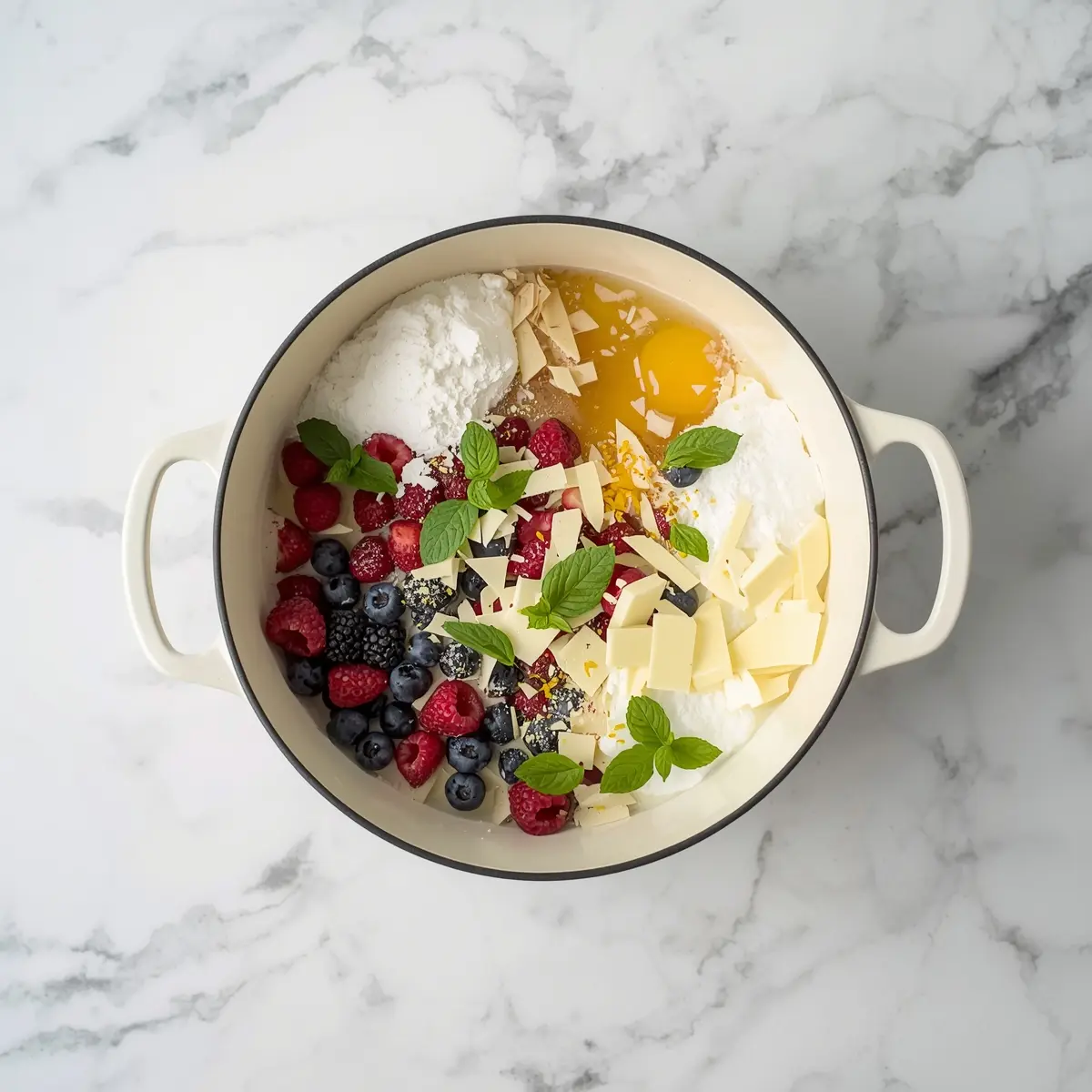 Cooking instructions for summer berry pavlova