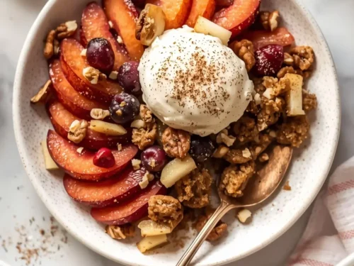 summer stone fruit crisp