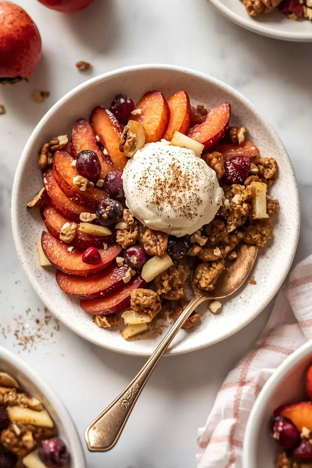 summer stone fruit crisp