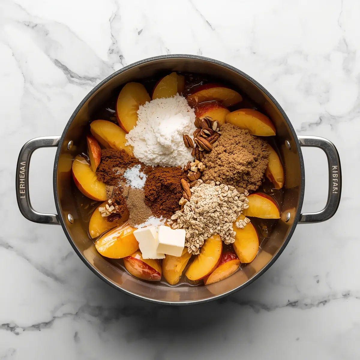 Cooking instructions for summer stone fruit crisp