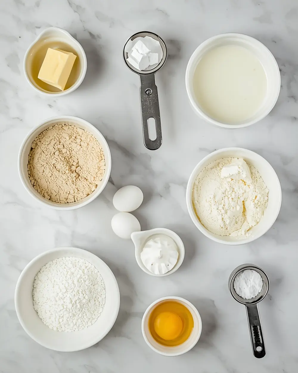 Ingredients for vanilla cupcakes