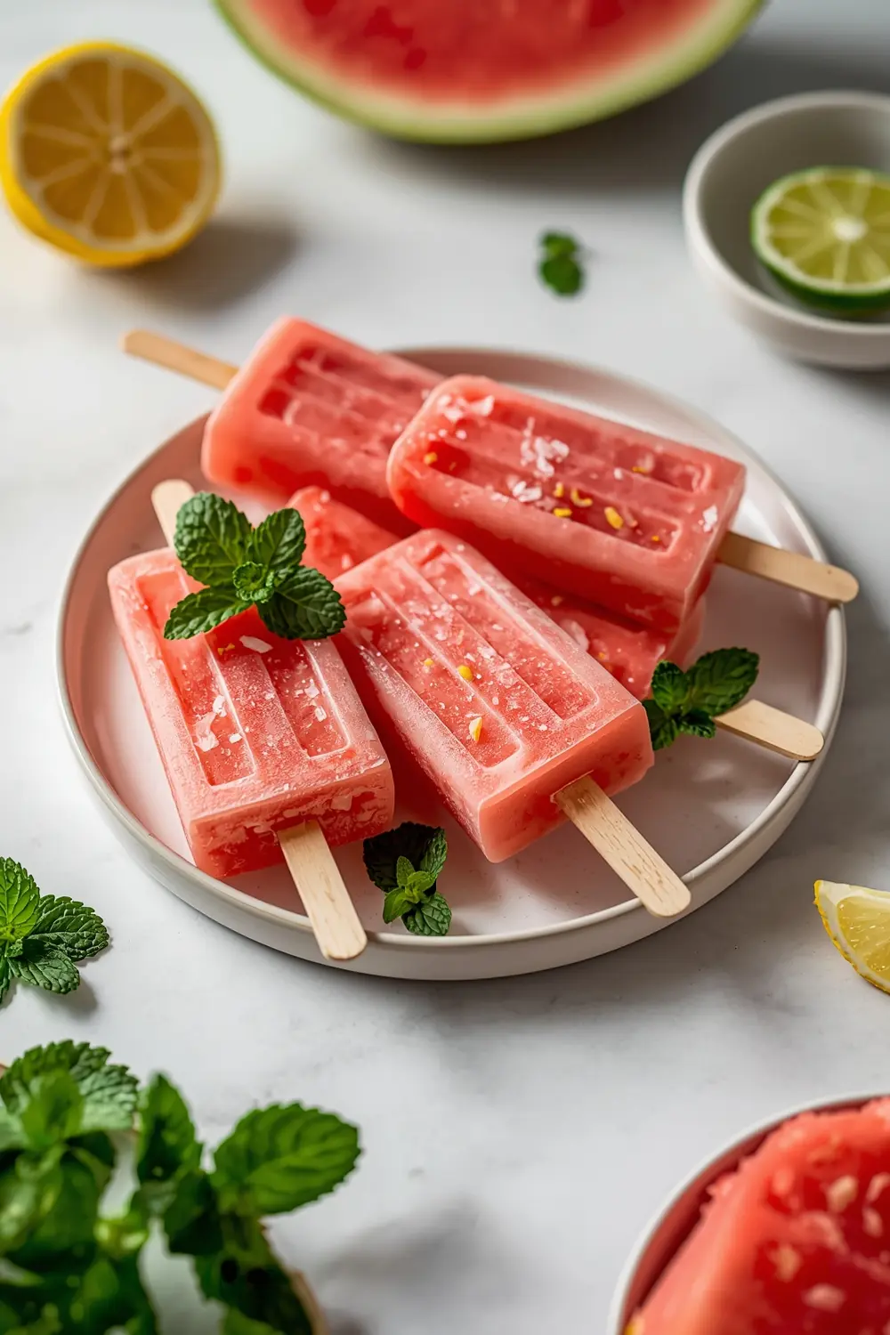 watermelon mint popsicles