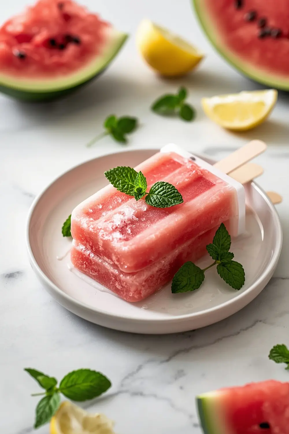 watermelon mint popsicles