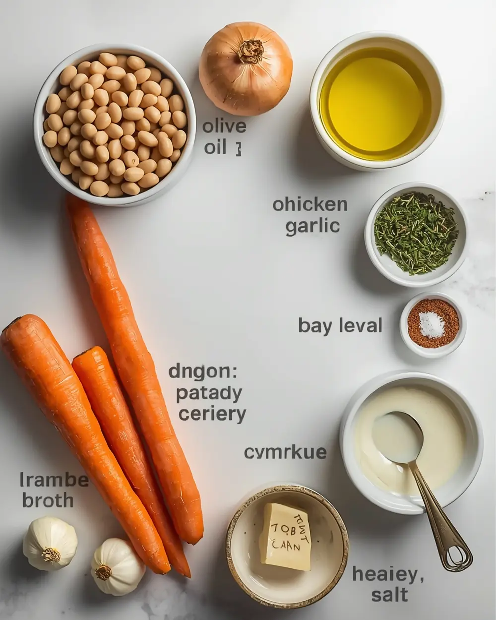 Ingredients for white bean soup