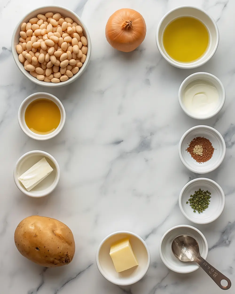 Ingredients for white bean soup