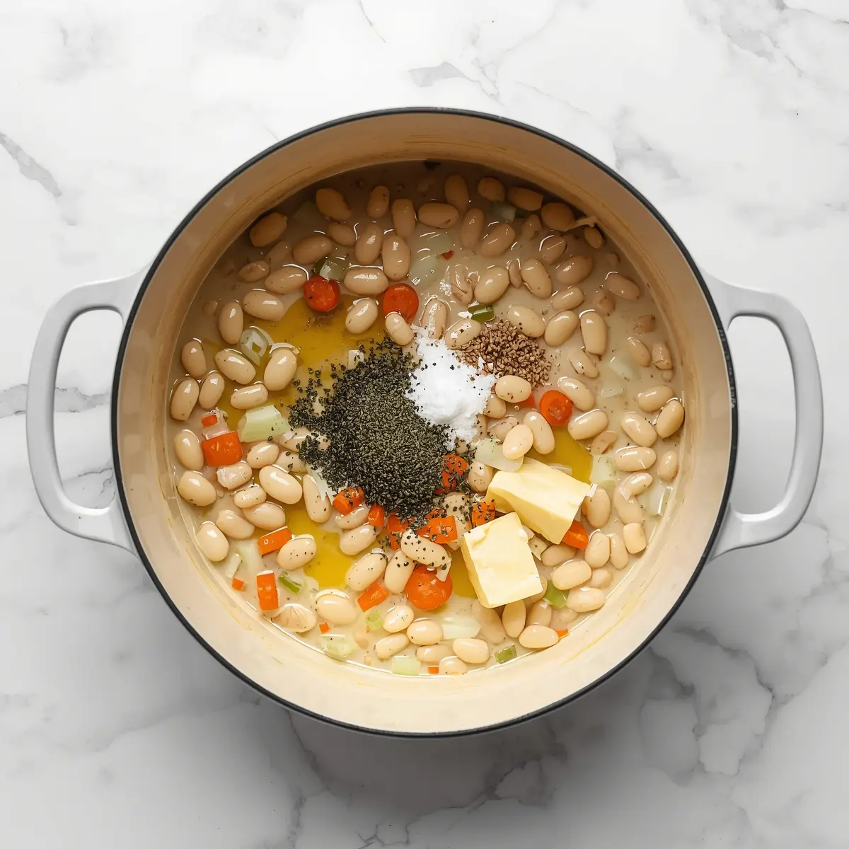 Cooking instructions for white bean soup