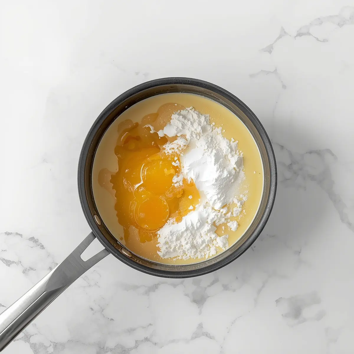 Cooking instructions for white peach custard tart