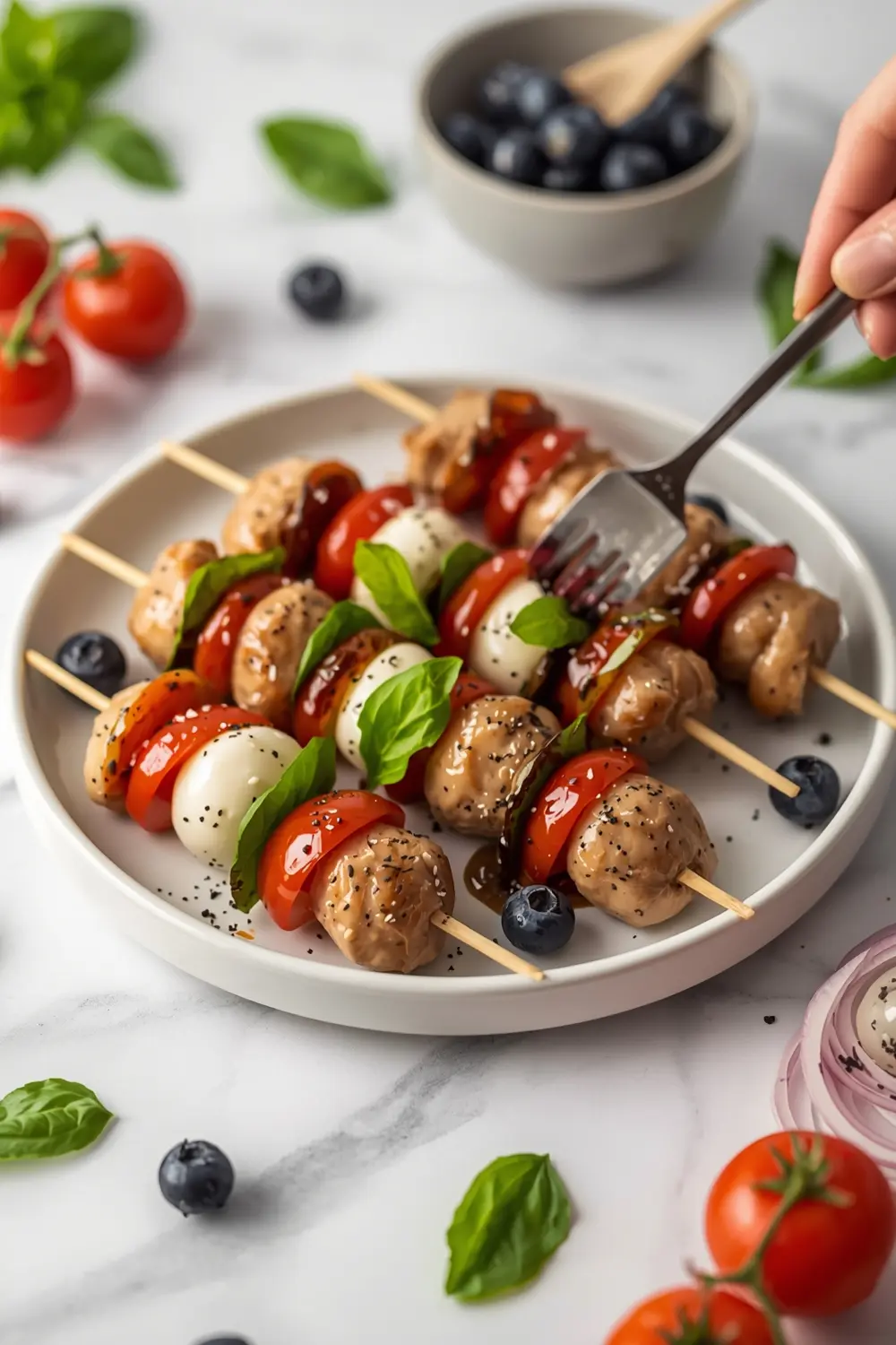 4th of july caprese skewers elegant