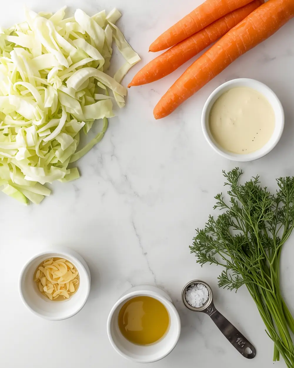 Ingredients for 4th of july coleslaw elegant