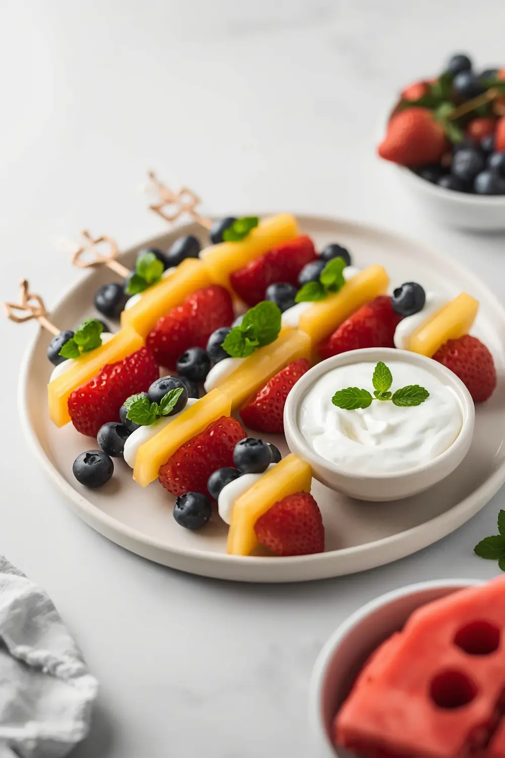 4th of july fruit skewers elegant