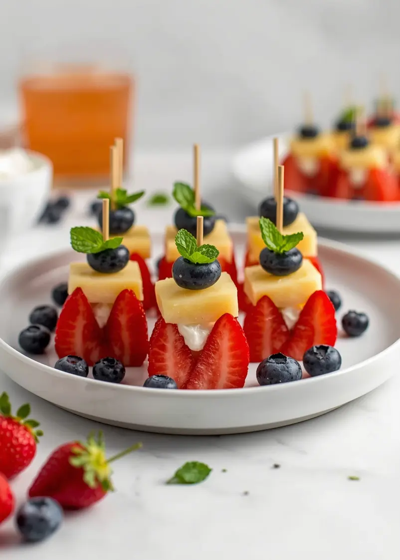 4th of july fruit skewers elegant ready to serve