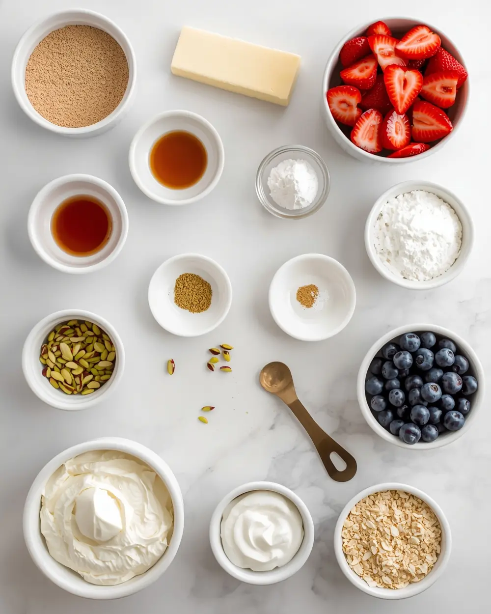 Ingredients for 4th of july icebox cake elegant