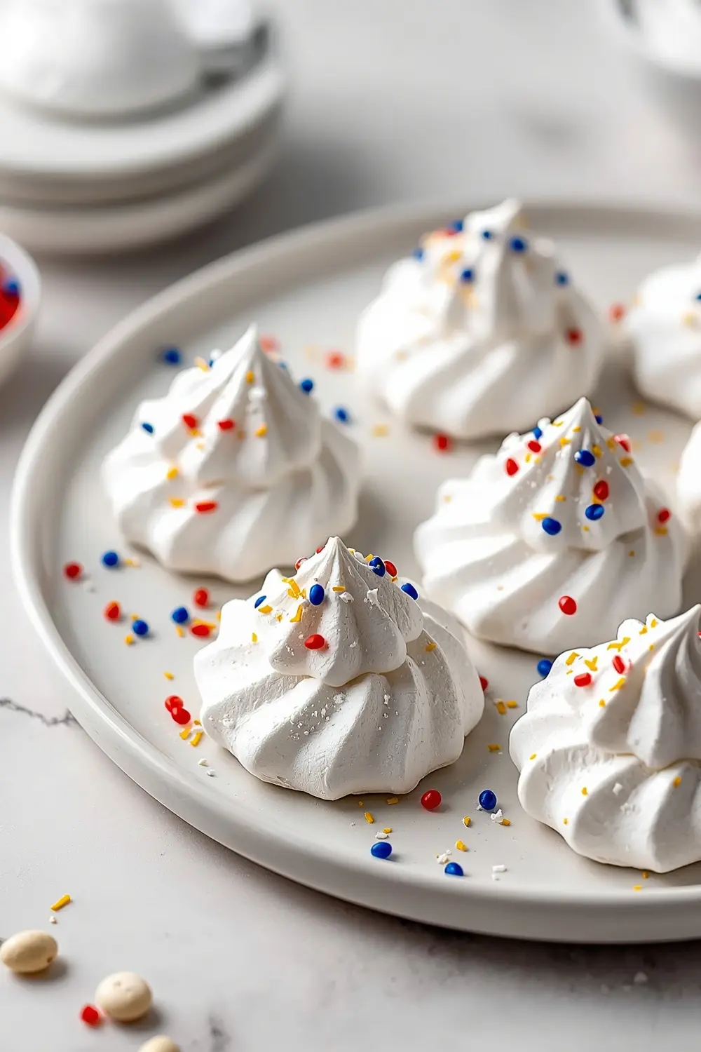 4th of july meringue kisses elegant