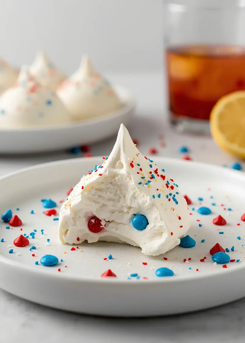 4th of july meringue kisses elegant ready to serve
