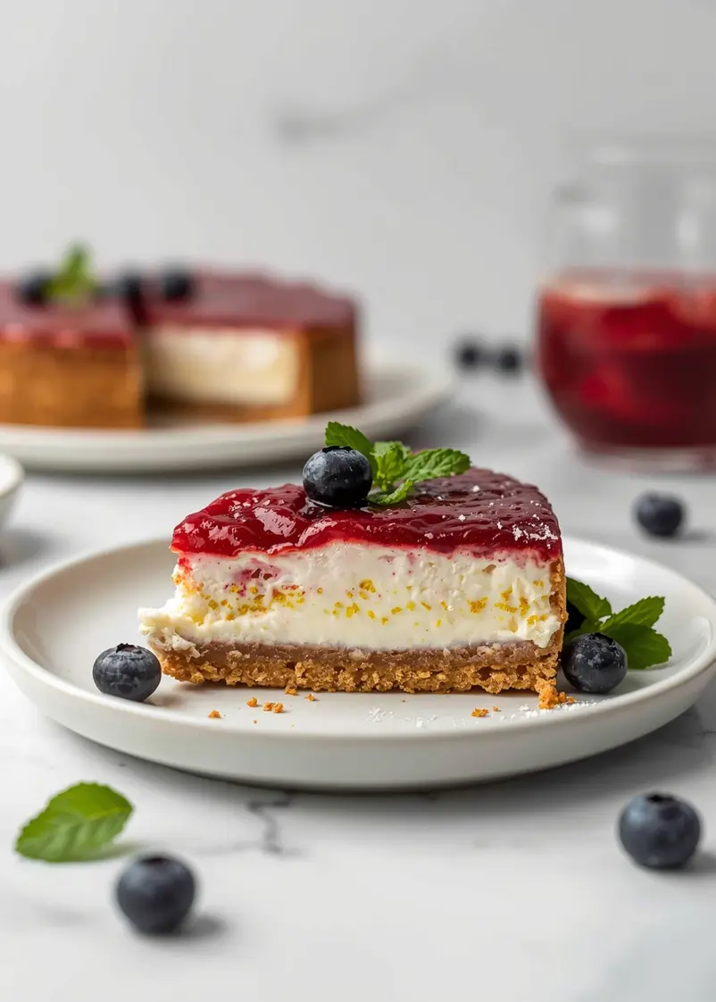 4th of july no bake cheesecake elegant ready to serve