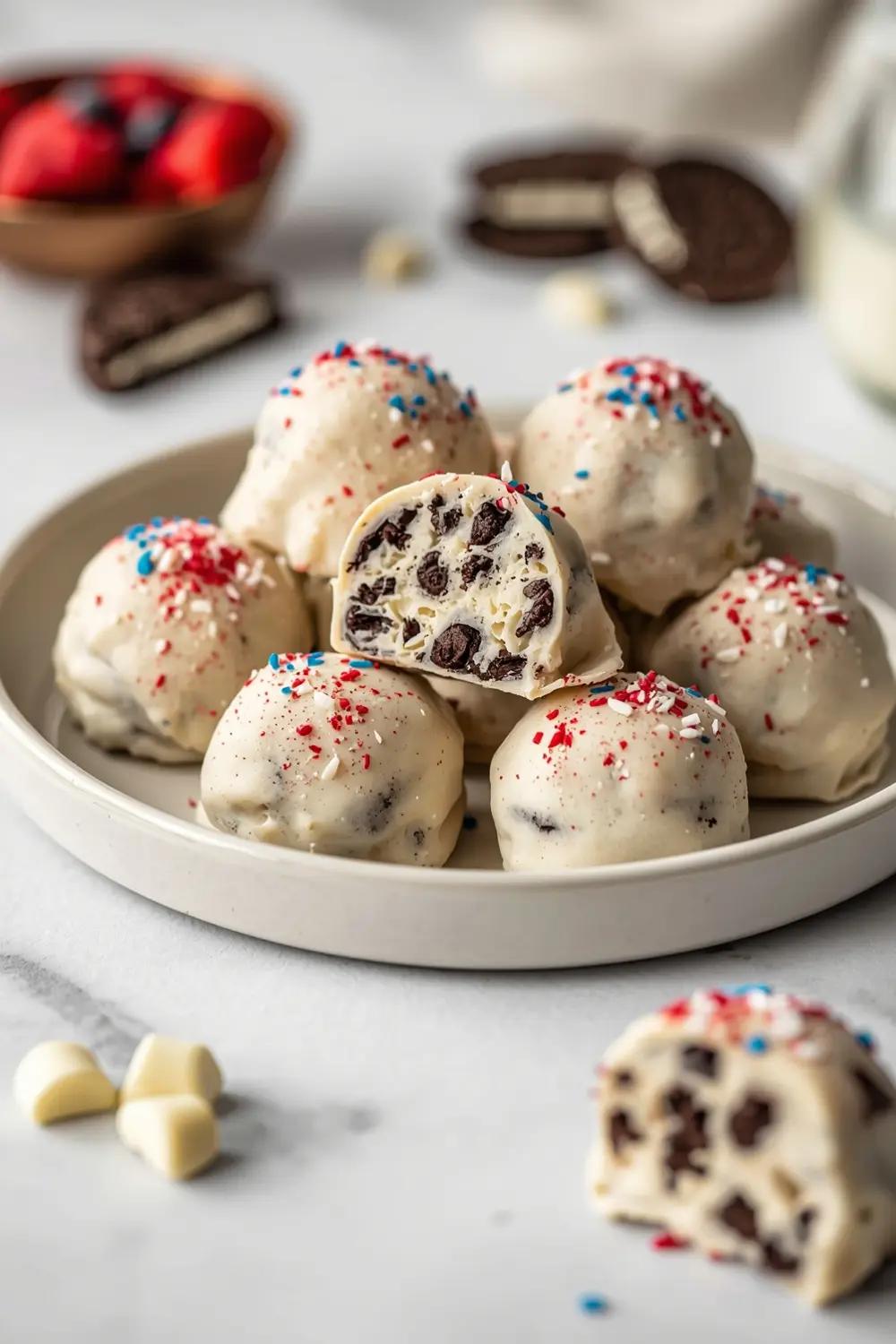 4th of july oreo truffles elegant