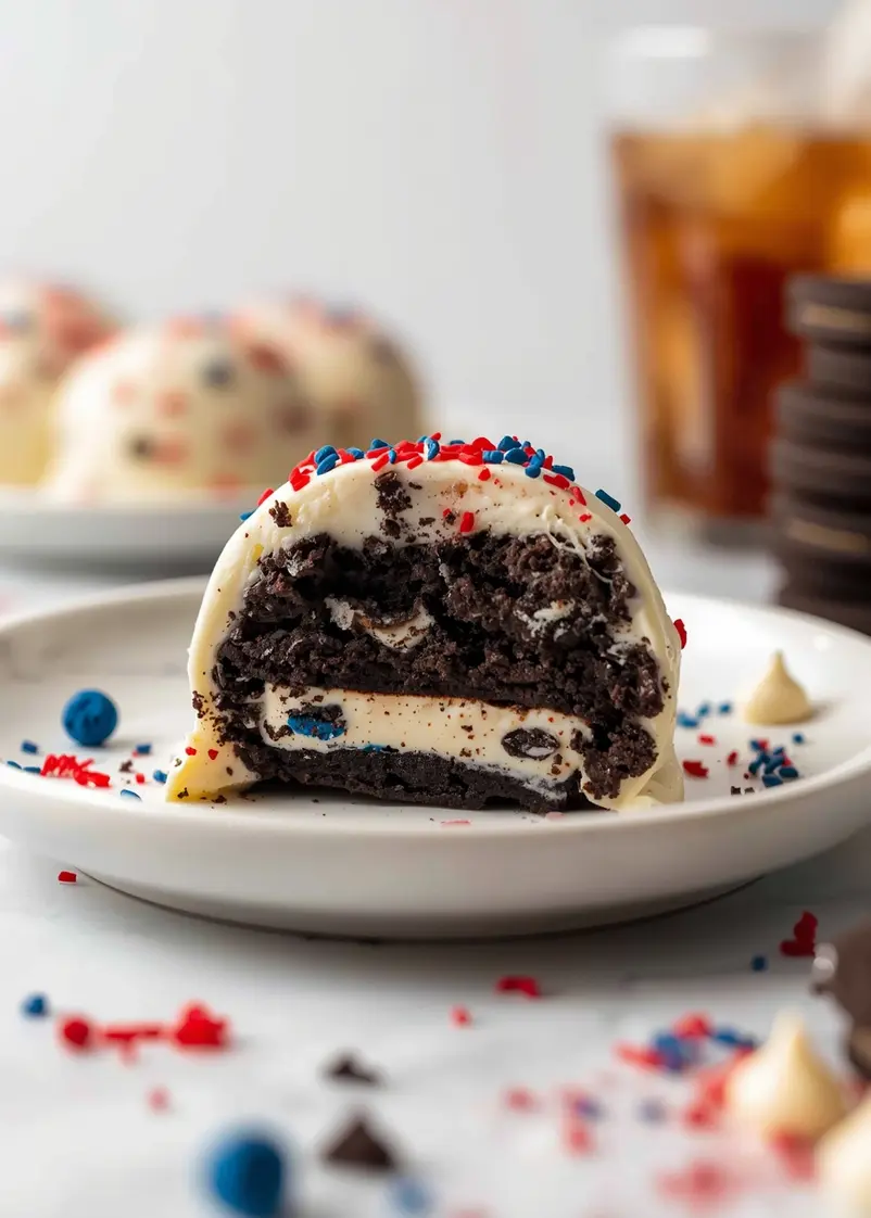 4th of july oreo truffles elegant ready to serve