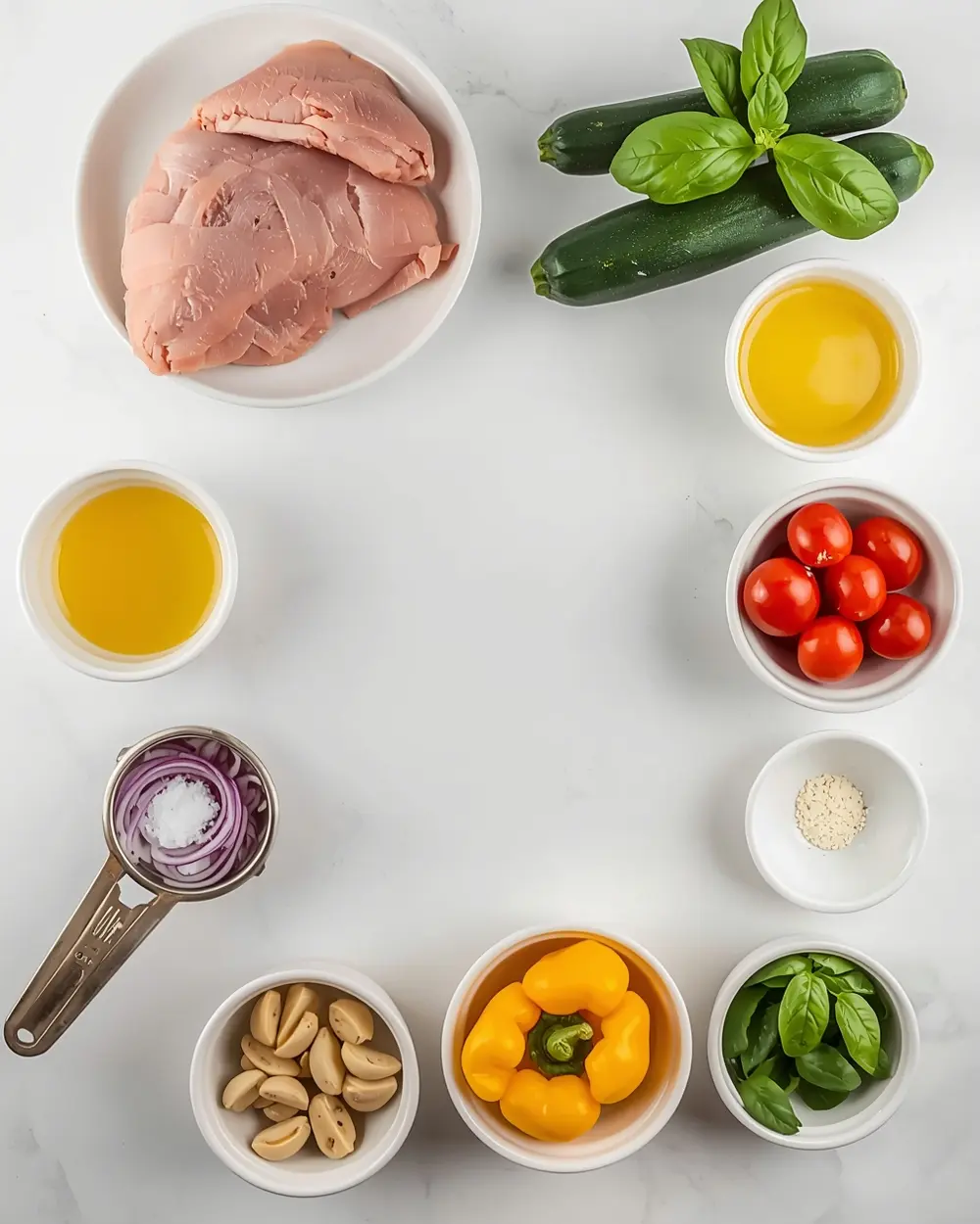Ingredients for beautiful 30 minute turkey skillet