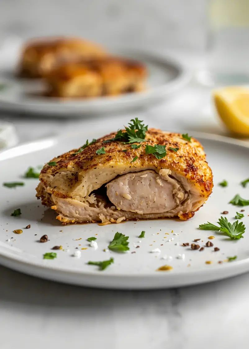 beautiful baked chicken thighs elegant ready to serve
