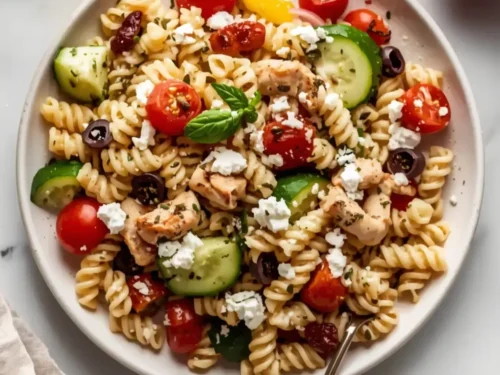 beautiful chicken pasta salad summer