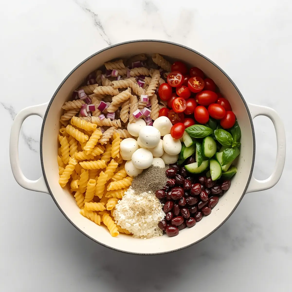 Cooking instructions for beautiful chicken pasta salad summer