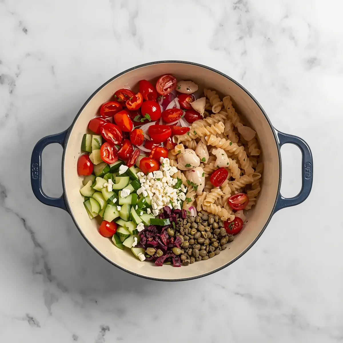 Cooking instructions for beautiful chicken pasta salad summer