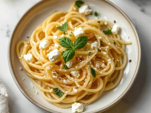 beautiful cold lemon pasta summer