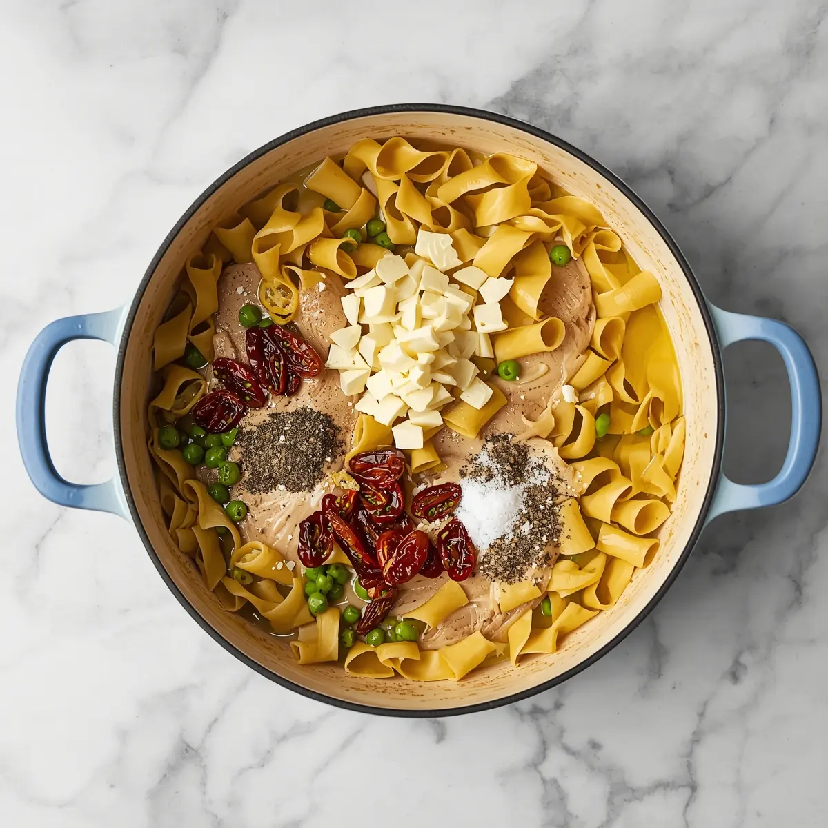 Cooking instructions for beautiful creamy tuscan pasta summer