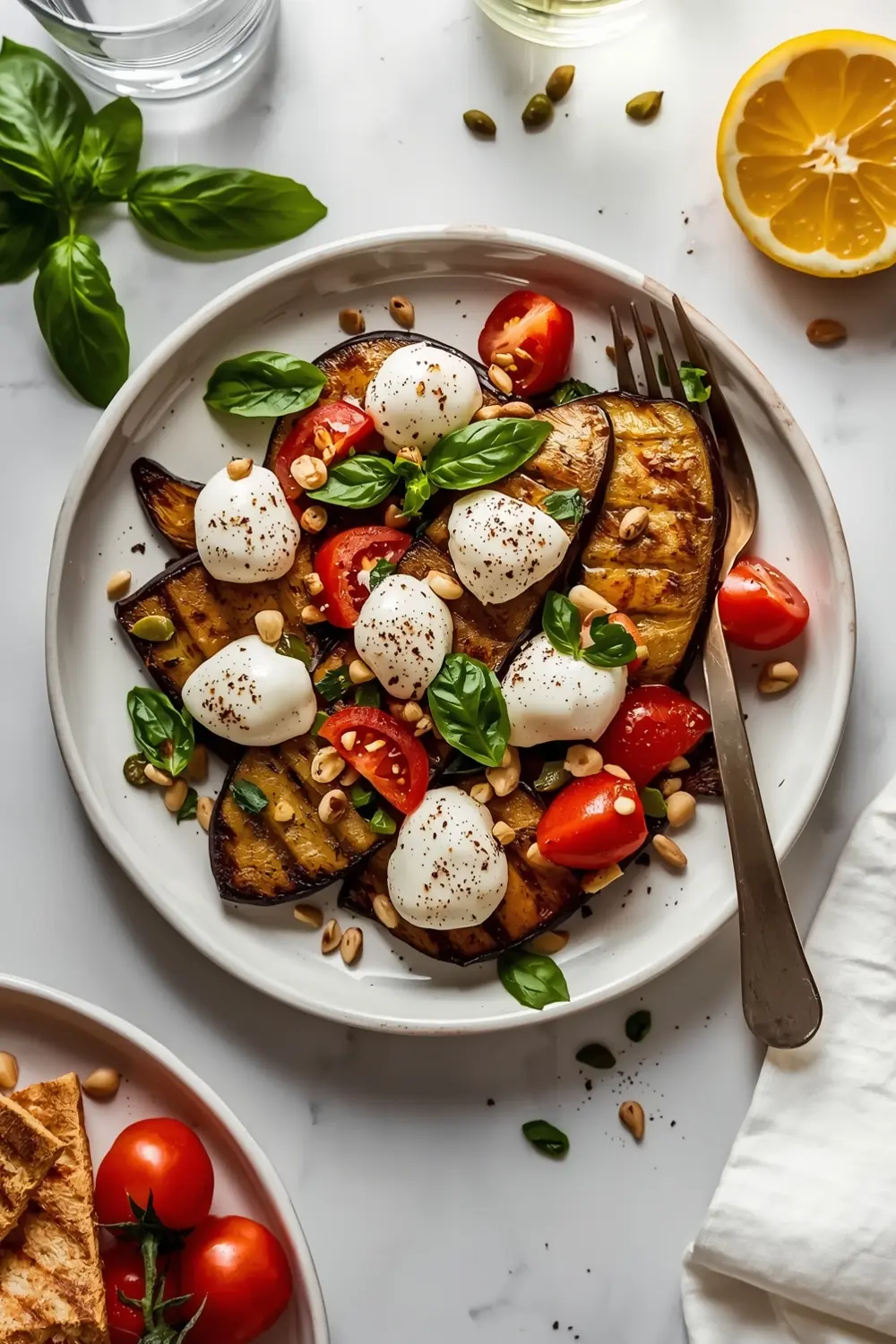 beautiful grilled eggplant summer