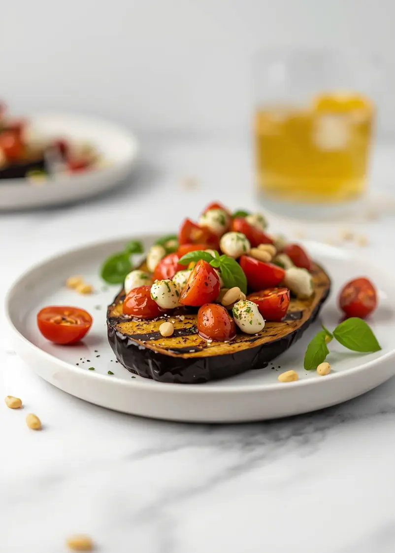beautiful grilled eggplant summer ready to serve