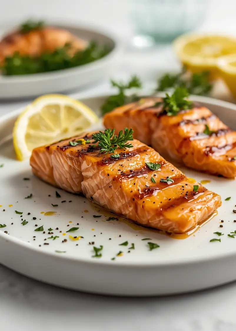 beautiful grilled salmon marinade summer ready to serve