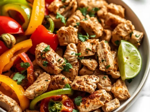 beautiful one pan chicken fajitas