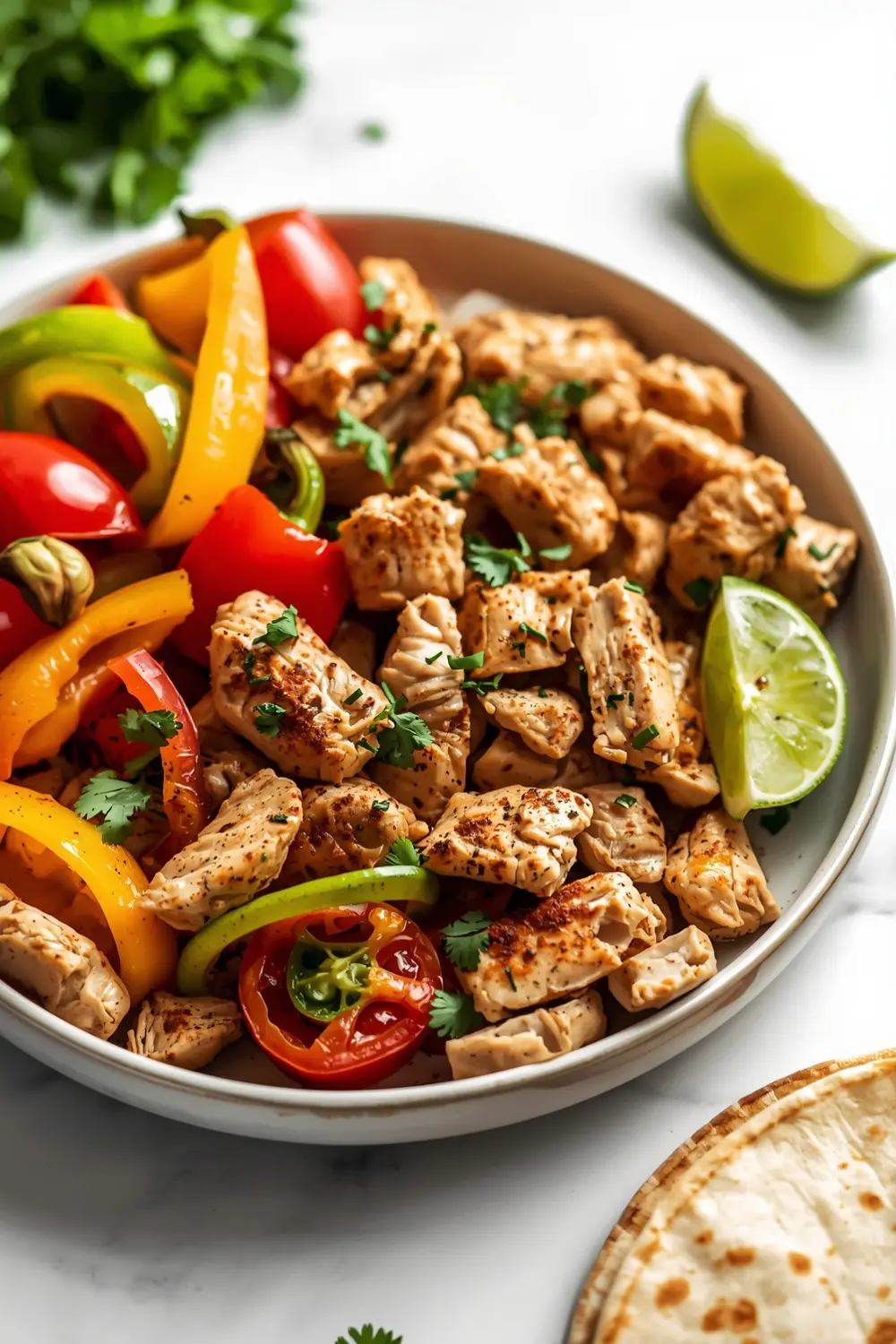 beautiful one pan chicken fajitas