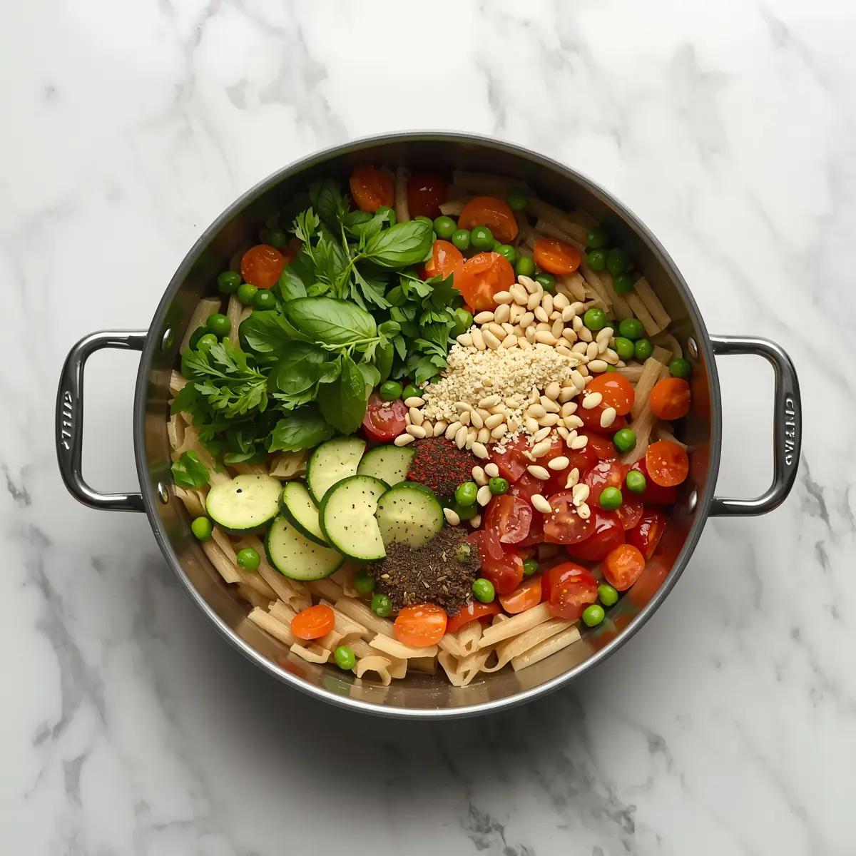 Cooking instructions for beautiful pasta primavera summer