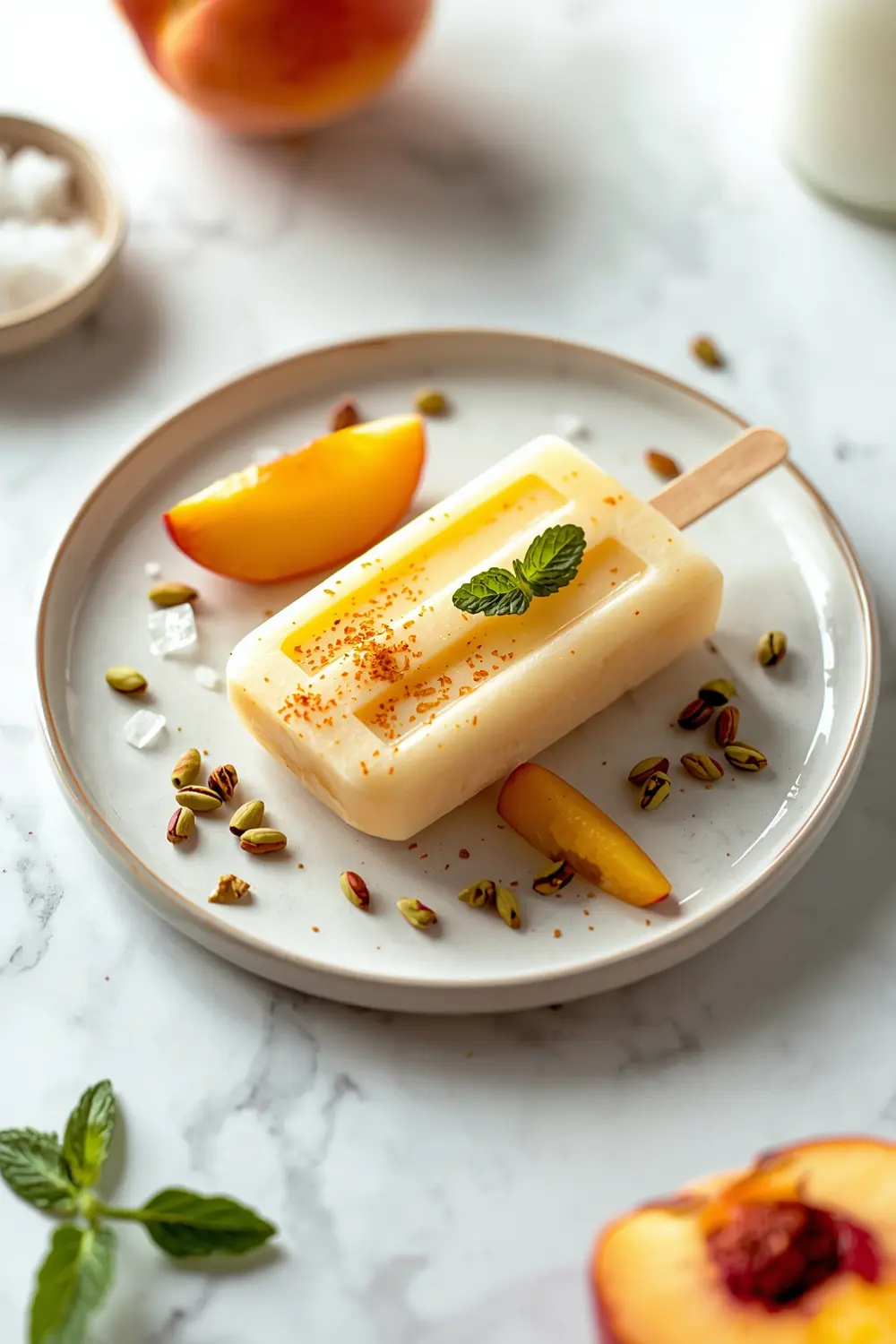 beautiful peach cream popsicles elegant