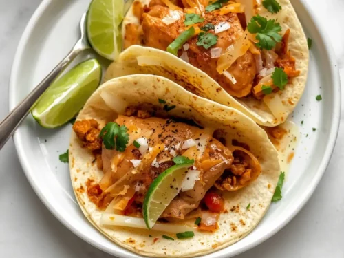 beautiful slow cooker chicken tacos