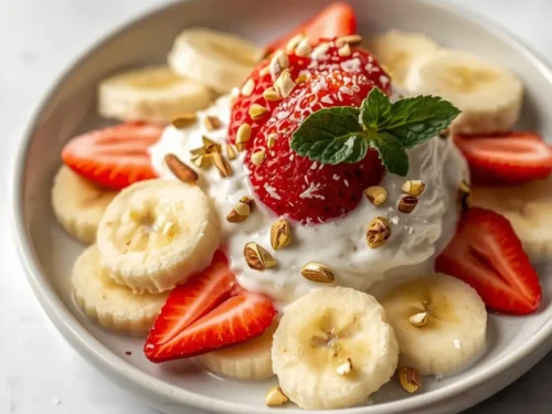 beautiful strawberry banana nice cream