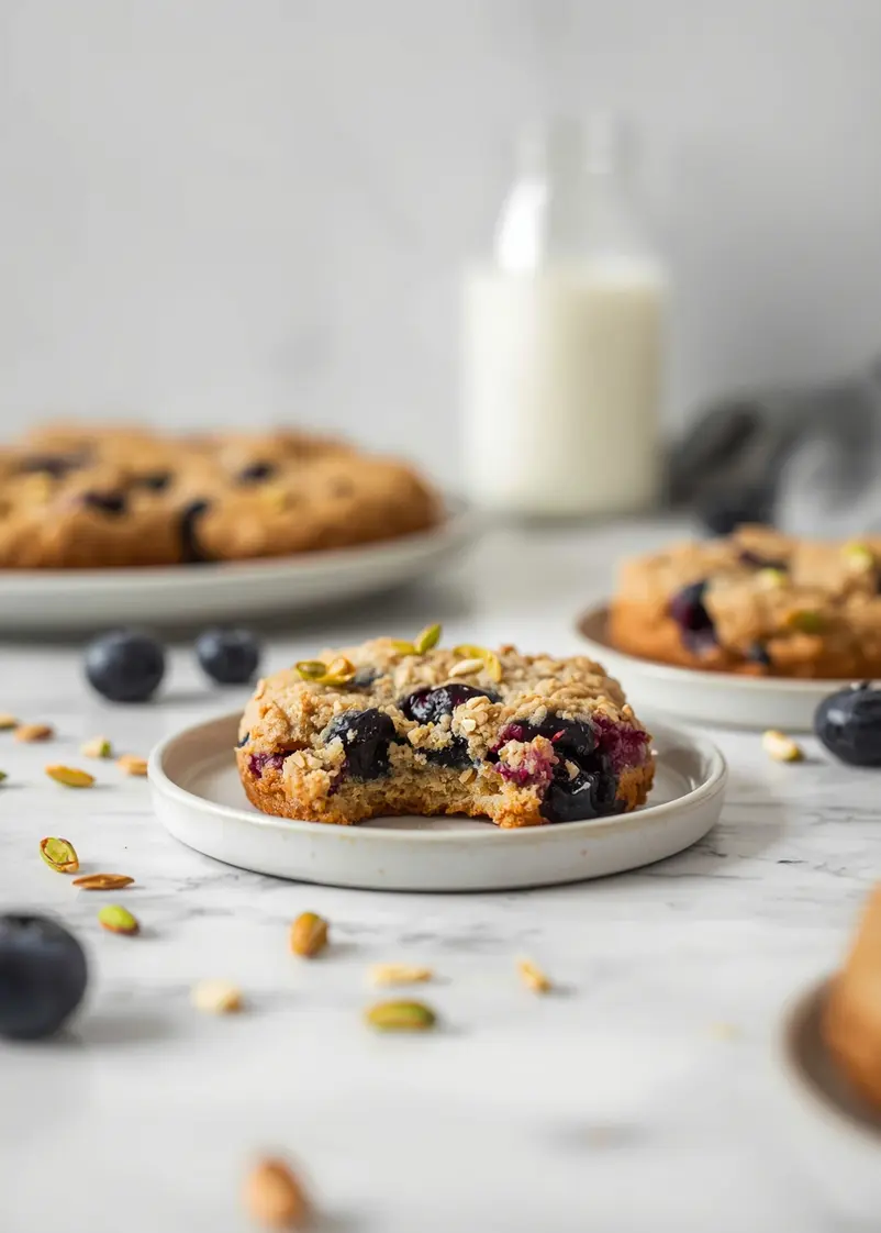 beautiful summer blueberry cookies ready to serve