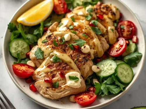 beautiful summer chicken salad elegant