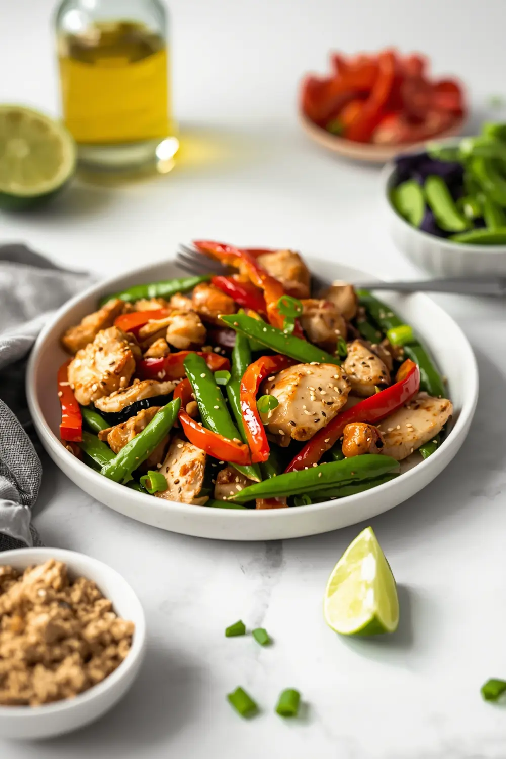 beautiful summer chicken stir fry