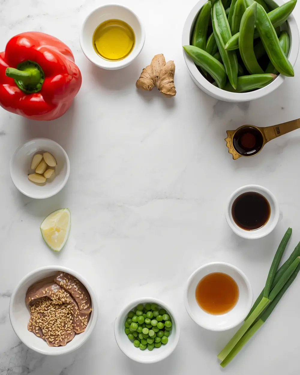 Ingredients for beautiful summer chicken stir fry