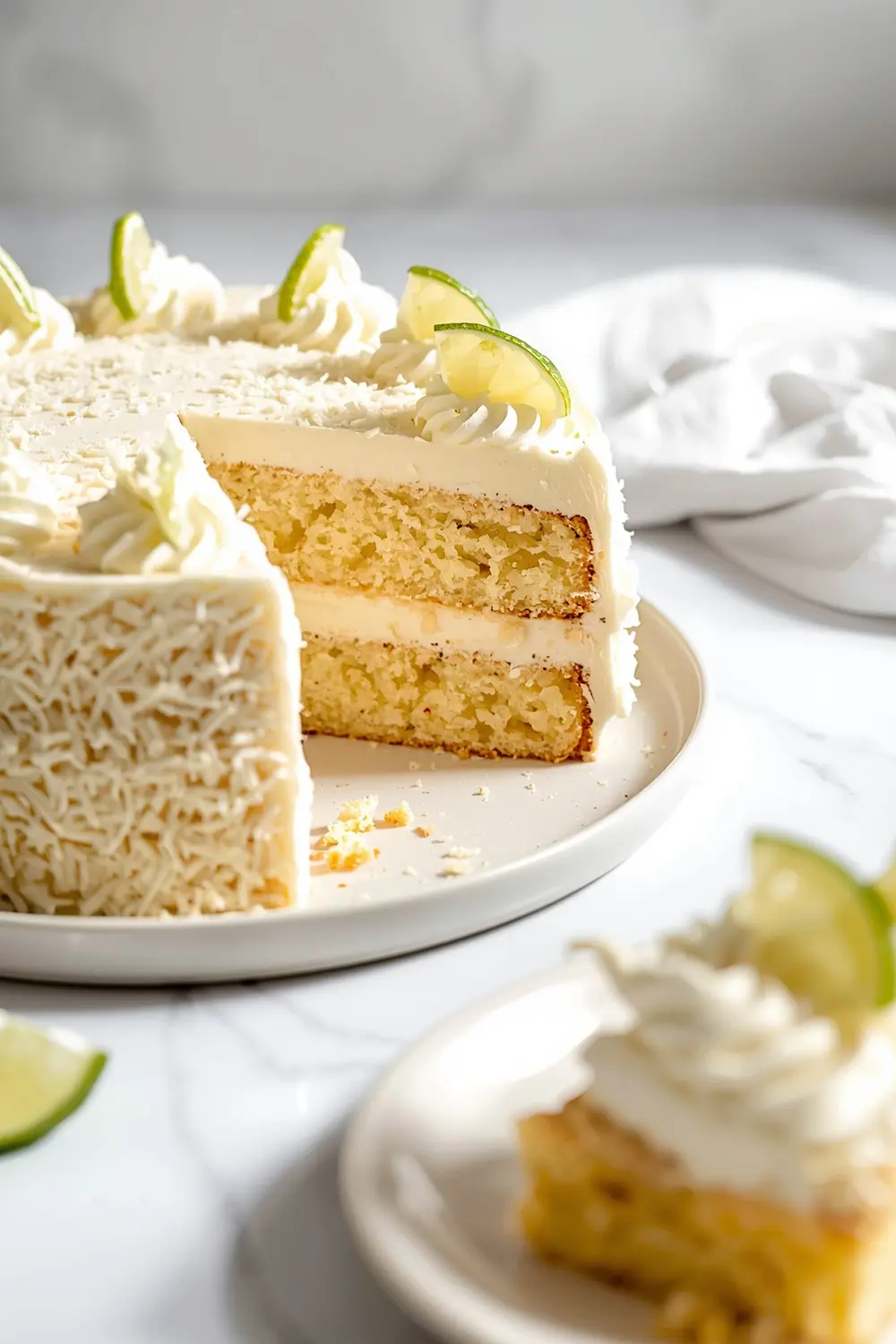 beautiful summer coconut layer cake