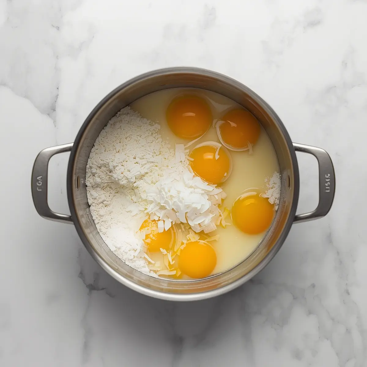 Cooking instructions for beautiful summer coconut layer cake