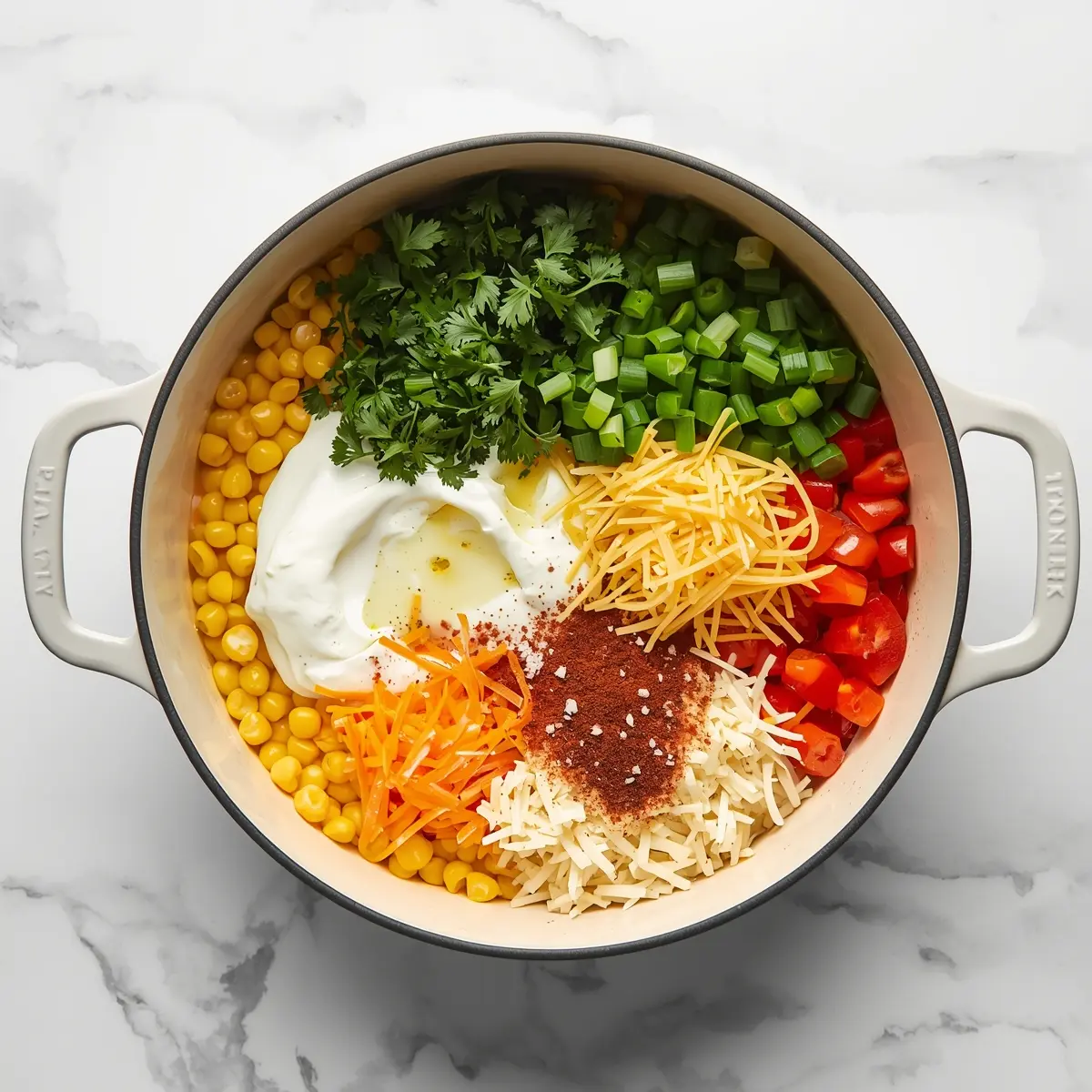 Cooking instructions for beautiful summer corn dip