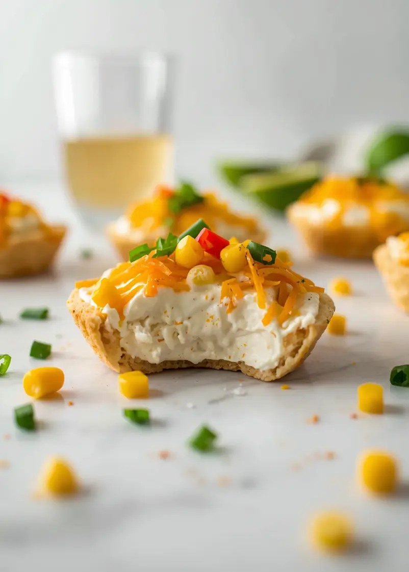 beautiful summer corn dip ready to serve